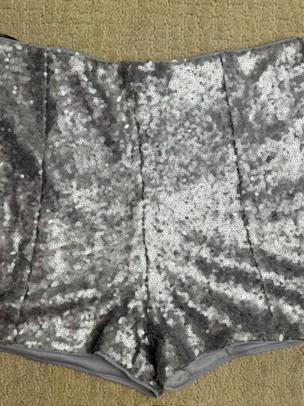 Forever 21 Contemporary Silver Sequin Shorts